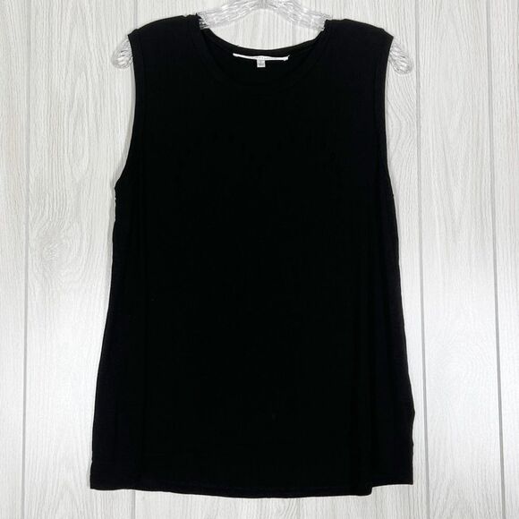 Lovers + Friends | Black Call Me Crop Heart Tank Top Size Small - Picture 1 of 5